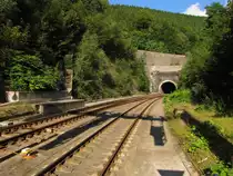 S�dportal Brandleitetunnel im Bf Oberhof (Th�r); 04.09.2010