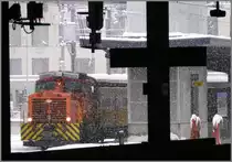 Gm 3/3 232 rangiert in Chur. (11.12.2010)