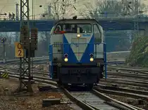 V104  Sally  (MaK DH 1004) von der Rurtalbahn als Lz am 13.12.2010 unterwegs in Aachen West.