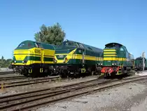 Am 18-07-2010, ist eine kleine Parade mit ex- dieselloks der SNCB.

6086, 5120 und 7304, Bf. Mariembourg 