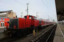 Hier 214 017, beim rangieren mit RB35964 von Allersberg(Rothsee) nach N�rnberg Hbf. am 28.11.2010 in N�rnberg Hbf.