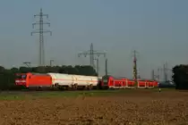 185 002-3 mit einem Kesselwagenzug in Neuss-Wei�enberg am 22.09.2010
