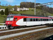 SOB - Triebwagen RBDe 4/4 566 074-1 abgestellt in Herisau am 14.11.2010