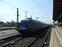 101 101 mit einem IC aus Schipol am 12.04.2009 in Stendal.