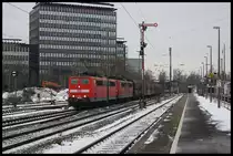 151 006 + 151 0xx fuhren am 04.12.2010 mit einem Gz durch D�sseldorf-Rath