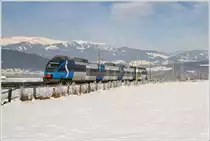 4024 120  S-Bahn Steiermark  f�hrt als R 4212 von Unzmarkt nach Bruck an der Mur. 
St Margarethen 17.12.2010