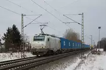 E 37 528 mit blauer Wand in Richtung Mannheim.Aufgenommen am 18.12.10 in Lampertheim.