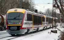 Nachschuss auf die drei Desiro der St�dtebahn Sachsen. Fotografiert am 10.12.10 in Leipzig-Thekla.