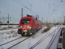 182 005-9 bei der Einfahrt in den Hbf Leipzig 16.12.2010