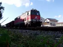 2043 029-4 steht mit GZ68807 am Bhf. Ried zur Abfahrt bereit;100927