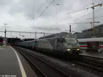 Schon am ersten Tag der neuen Fahrplanperiode am 12.12.2010 erreichte der IR 91 Bruxelles-Midi - Chur die Schweiz nicht p�nktlich. An seiner Stelle fuhr ein unverpendelter Ersatzzug mit der Re 460 075-5 ''Alp Transit II'' nach Chur.