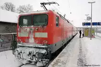 112 184-7 mit der RB21 (RB 18671) nach Potsdam Griebnitzsee in Wustermark. 29.12.2010