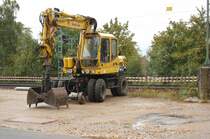 Zweiwegebagger am 12.9.2010 in Korschenbroich.