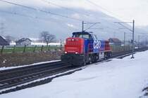 Am 843 052-2 am 30.12.10 auf Solofahrt in Bilten.