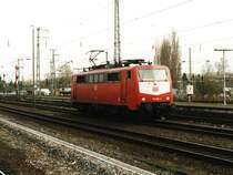 111 120-2 auf Bahnhof Rheine am 21-4-2001. Bild und scan: Date Jan de Vries.
