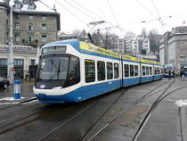 VBZ - Tram Be 5.6 3003 unterwegs auf der Linie 3 in Z�rich am 29.12.2010