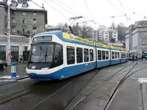 VBZ - Tram Be 5.6 3003 unterwegs auf der Linie 3 in Z�rich am 29.12.2010