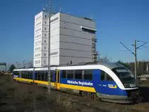 VT 565 Desiro der M�rkischen Regiobahn ( OLA ) am 10.03.2008 bei der Durchfahrt in Seedin . 