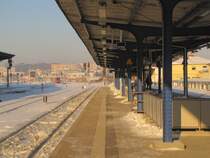 Bahnsteig 2 in Gera Hbf; 29.12.2010
