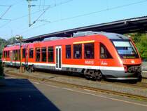 Diseltriebwagen 648 750 2 (LINT41) der 3-L�nder-Bahn (RB95) f�hrt am 27.09.2009 vom Bahnhof Betzdorf  weiter in Richtung Au/Sieg.