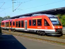 Diseltriebwagen 648 750 2 (LINT41) der 3-L�nder-Bahn (RB95) f�hrt am 27.09.2009 vom Bahnhof Betzdorf  weiter in Richtung Au/Sieg.
