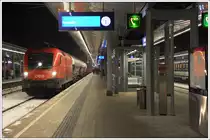 1116 188 mit einem G�terzug am 8.12.2010 bei der Durchfahrt in Wien Meidling.