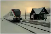 R 8558 als S 61 von Wies-Eibiswald �ber Lieboch nach Graz Hbf am 21.12.2010 beim Halt in Dietmannsdorf.
