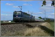 Da die IC Frankfurt-Saarbr�cken ab dem Fahrplanwechsel im Juni 2007 planm��ig in Doppeltraktion verkehrten, bestand nat�rlich die Chance, die beiden blauen 181 201 und 181 206 an einem Zug zu erwischen. Am 15.09.2007 stimmten die Uml�ufe beider Maschinen �berein, sodass die zwei Loks am Mittag gemeinsam den IC 2158 nach Saarbr�cken brachten.
