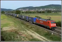 152 025 musste am 20.09.2007 den TEC 40009 nach Basel bringen, als sie bei Gro�sachsen-Heddesheim auf die Speicherkarte wanderte.