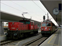 1063 012-7 und 1142 575-8 fotografiert am 14.09.2010 in Linz. (Hans)
