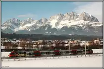Diese Talentlein fuhr am 08.01.11 am Wilden Kaiser in Oberndorf (Tirol) an uns vorbei. Das sch�ne Gebirge wird w�hrendessen von der w�rmenden Sonne, die wir wir uns durch den F�hn herbeigeblasen haben, angestrahtl :)