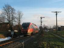 Die Baumbergebahn nach Coesfeld kurz hinter Billerbeck. 09.01.2011