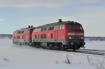 218 489 + 218 464 bei Buchloe 18.12.2010