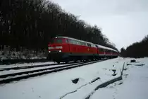 218 139 kommt mit einer HVZ RB in Witterschlick an.
Am 06.01.2011