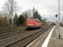 DB 140 459-9 f�hrt solo durch Bonn-Beuel am 14.1.11. Gru� an den Tf !