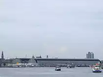 Amsterdam-Centraal vom Hafenbecken aus gesehen;100903