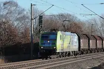 185 152-6 K+S am Sonntag den 16.01.2011 kurz vor �berquerung des Mittellandkanals bei Peine