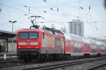 neu am Berliner Eisenbahnhimmel- die IRE Verbindung Magdeburg Berlin hier in Berlin Greifswalder Strasse als Leerreisezug aufgenommen am 19.01.2011