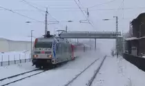 101 144  Hertha  kommt hier mit dem  EC 177 von Berlin Gesundbrunnen nach Wien durch Gol�en gefahren. 29.12.2010