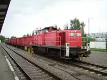 Eine BR 294 in Kempten Hbf mit Eanos Wagen am 16.08.10