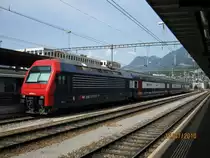 DPZ als Rheintal Express Chur-St. Gallen im Bahnhof Chur. Infolge Bauarbeiten verkehrten DPZ anstelle der Lok bespannten Z�ge, 10.07.2010. 