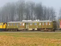 BMK - Triebwagen ABDe 2/4 155 (ex GFM) abgestellt in Kallnach am 16.01.2011