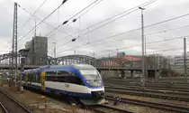 BOB VT 720 (95 80 0643 348-5 + 95 80 0643 848-4 D-BOBy) als BOB 86815 von M�nchen Hbf nach Lenggries, in M�nchen Hackerbr�cke; 14.01.2011