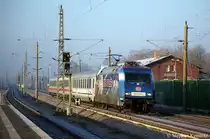 101 070-1  Adler Mannheim  mit dem EC 249 nach Krakow Glowny in Rathenow. 29.01.2011