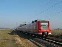 Die Haard Bahn von M�nster nach Essen zwischen Buldern und D�lmen. 29.01.2010