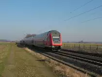 Der RE 2 von M�nster nach D�sseldorf zwischen Buldern und D�lmen. 29.01.2011