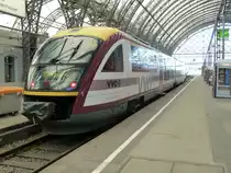 Ein Desiro der St�dtebahn Sachsen GmbH (Stadt Radeberg) steht als SB 34 nach Kamenz im Dresdner Hauptbahnhof. 29.01.2011