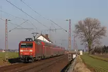 145 040-2 mit dem RE10418 nach Aachen Hbf kurz vor Herrath, 29.1.11