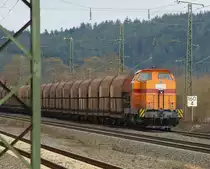 ... am Zugschluss dazugeh�rige Ost V100 (EDV Nr. leider unbekannt geblieben). Aufgenommen am 14.01.2011 in Mecklar.