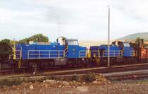 Lok 1501 und 1503 der Verkehrsbetriebe Peine Salzgitter Juni 2000 IN Ilzenburg